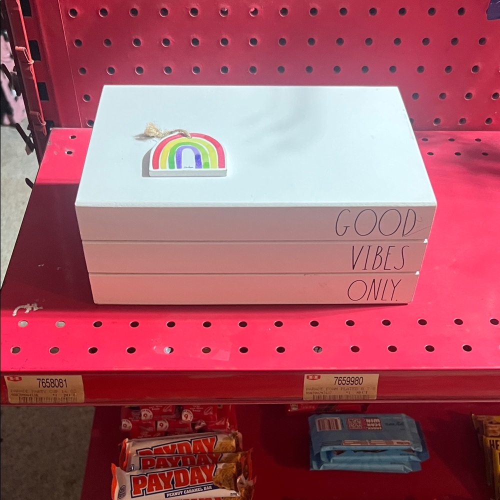 Rae Dunn White 'Good Vibes Only' Block Decor